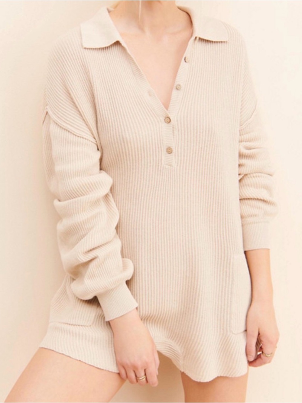 Free People Beach Picnic Sweater Knit Romper